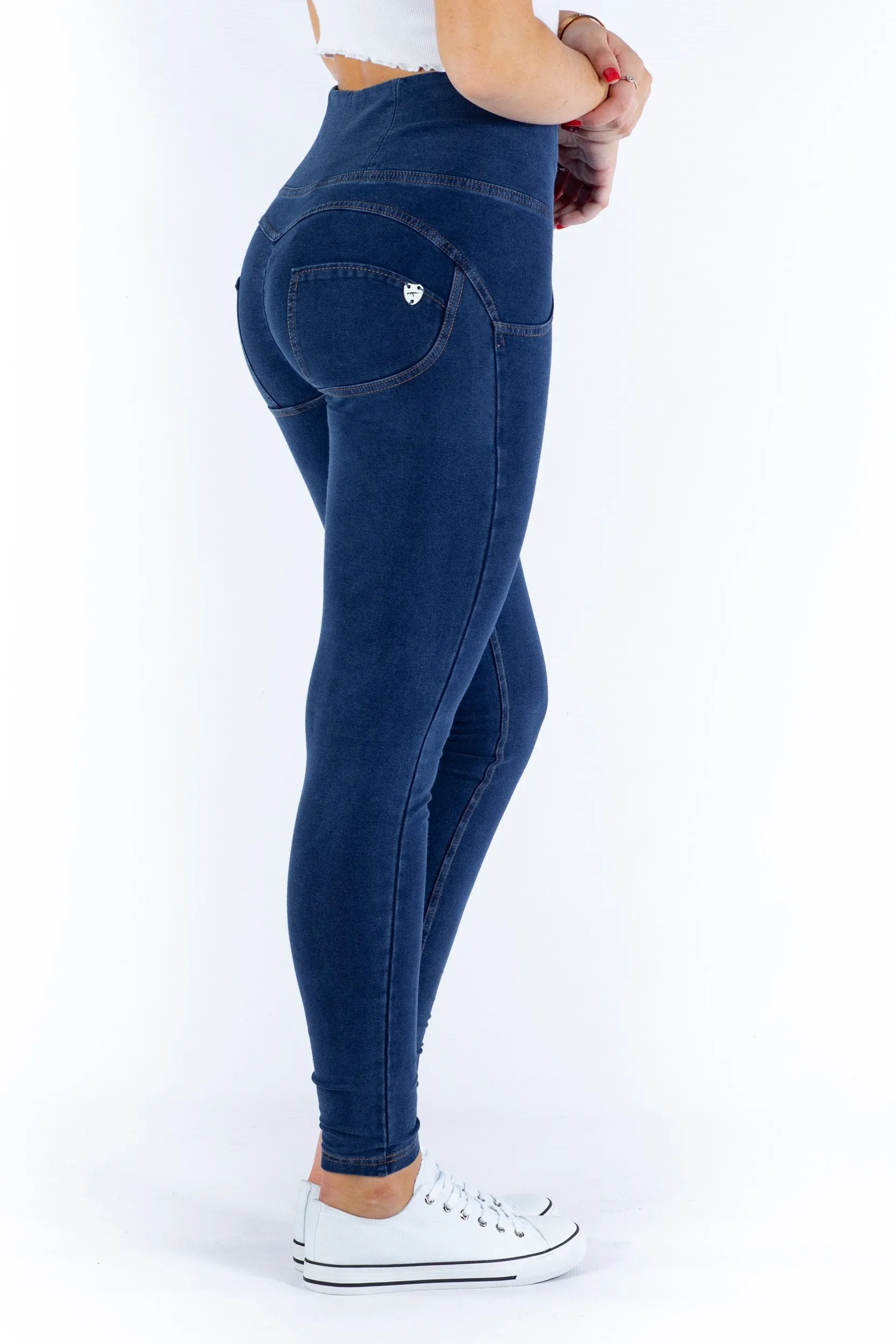 High waist Butt lifting Shaping jeans/Jeggings - Dark Blue