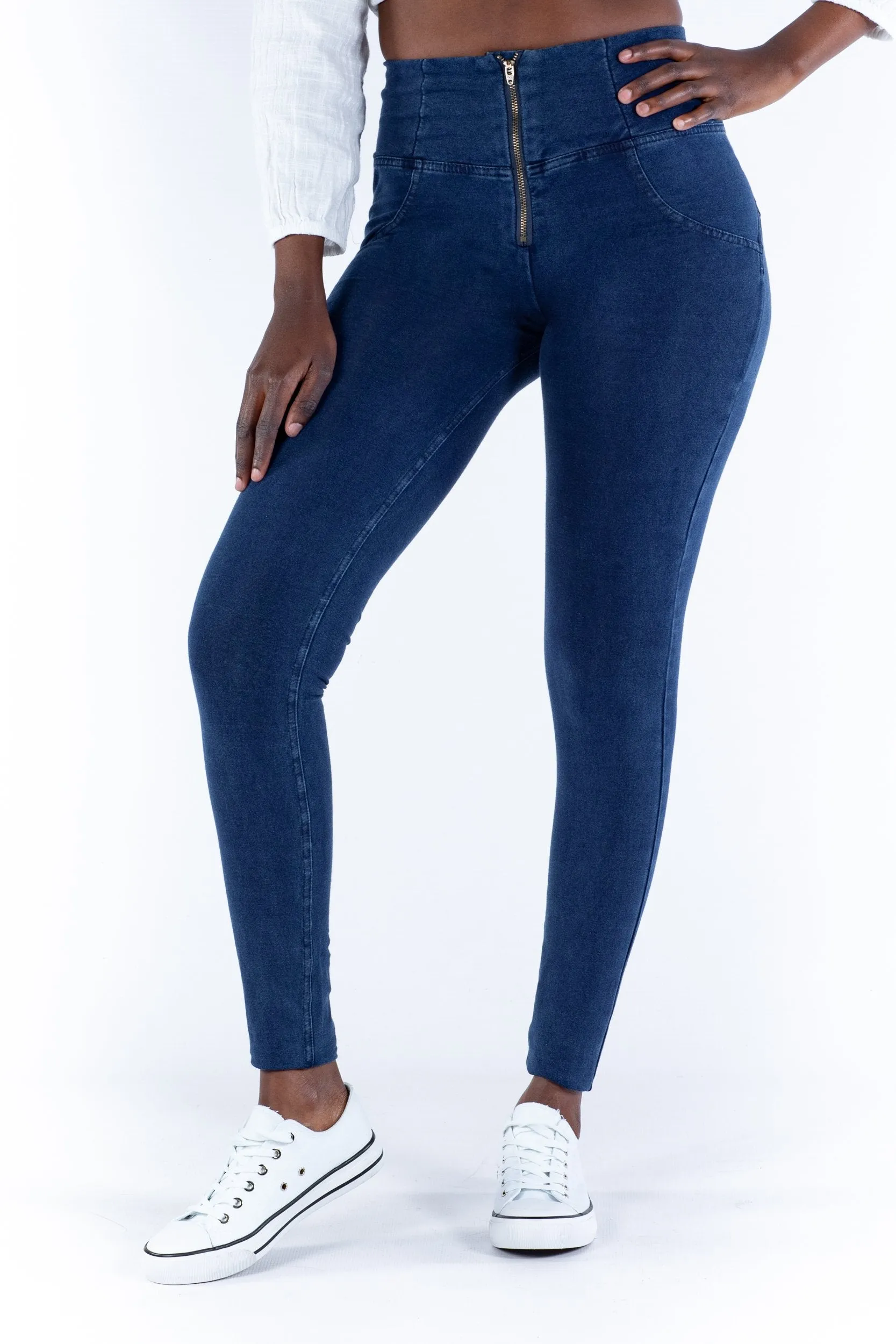 High waist Butt lifting Shaping jeans/Jeggings - Dark Blue