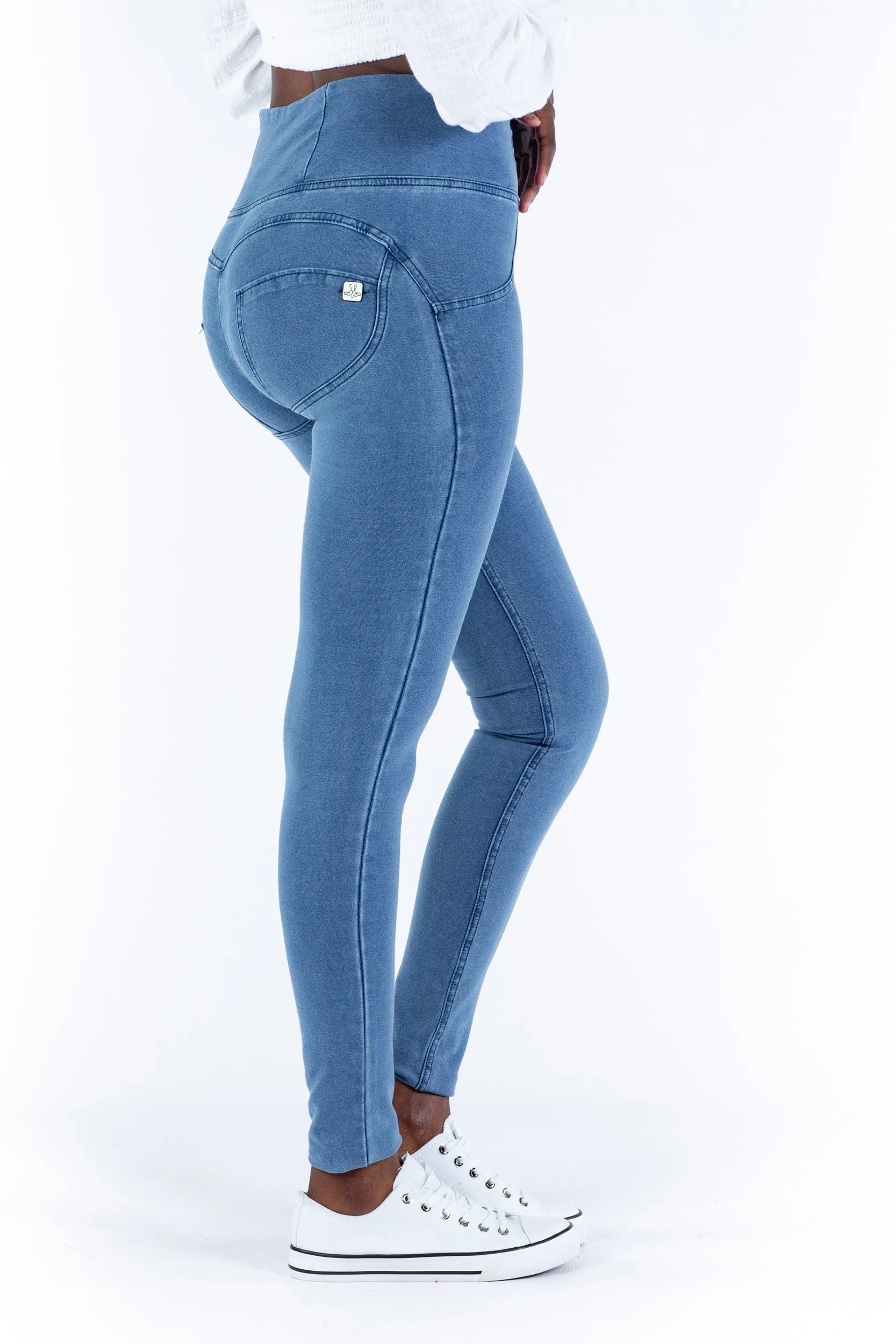 High waist Butt lifting Shaping jeans/Jeggings - Light blue