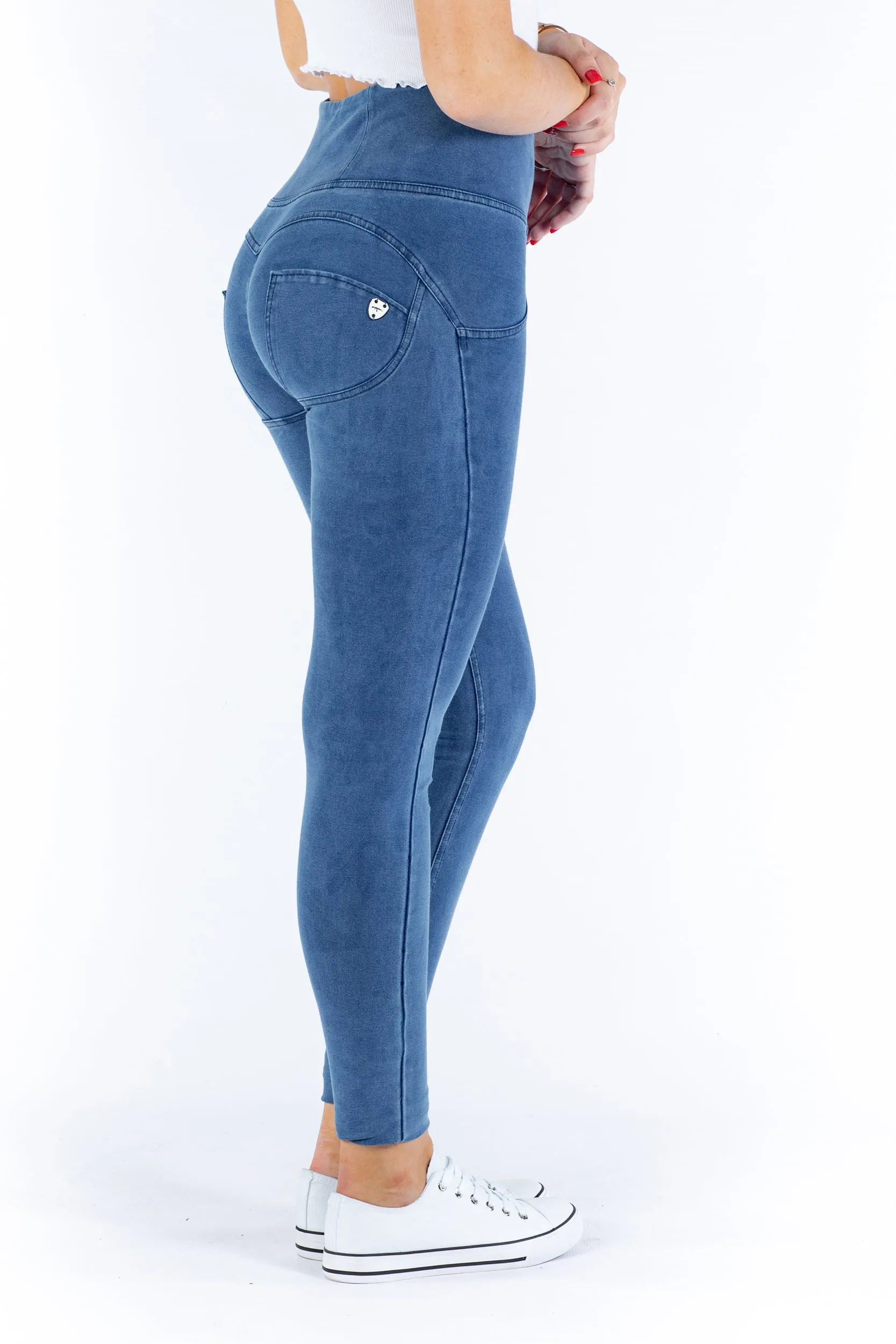 High waist Butt lifting Shaping jeans/Jeggings - Light blue
