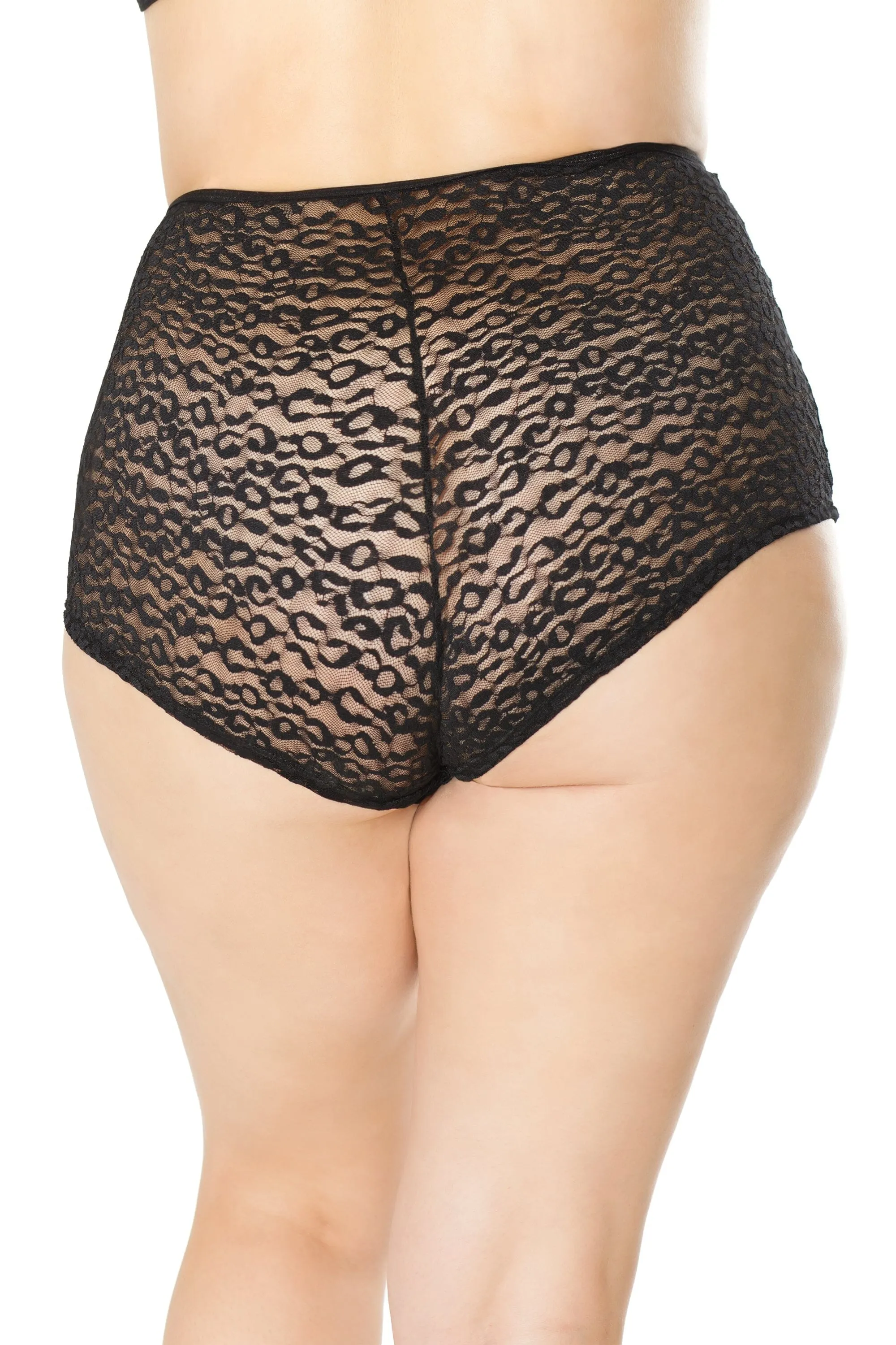 High Waisted Leopard Print Booty Short | Plus Size