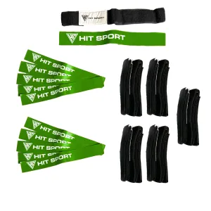 Hit Sport Rugby Green Tag Belt | 10 pack