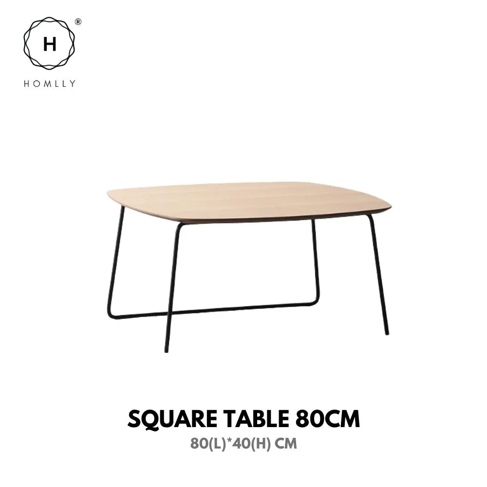 Homlly Muiio Mid-Century Modern Living Room Coffee TV Open Shelve Table