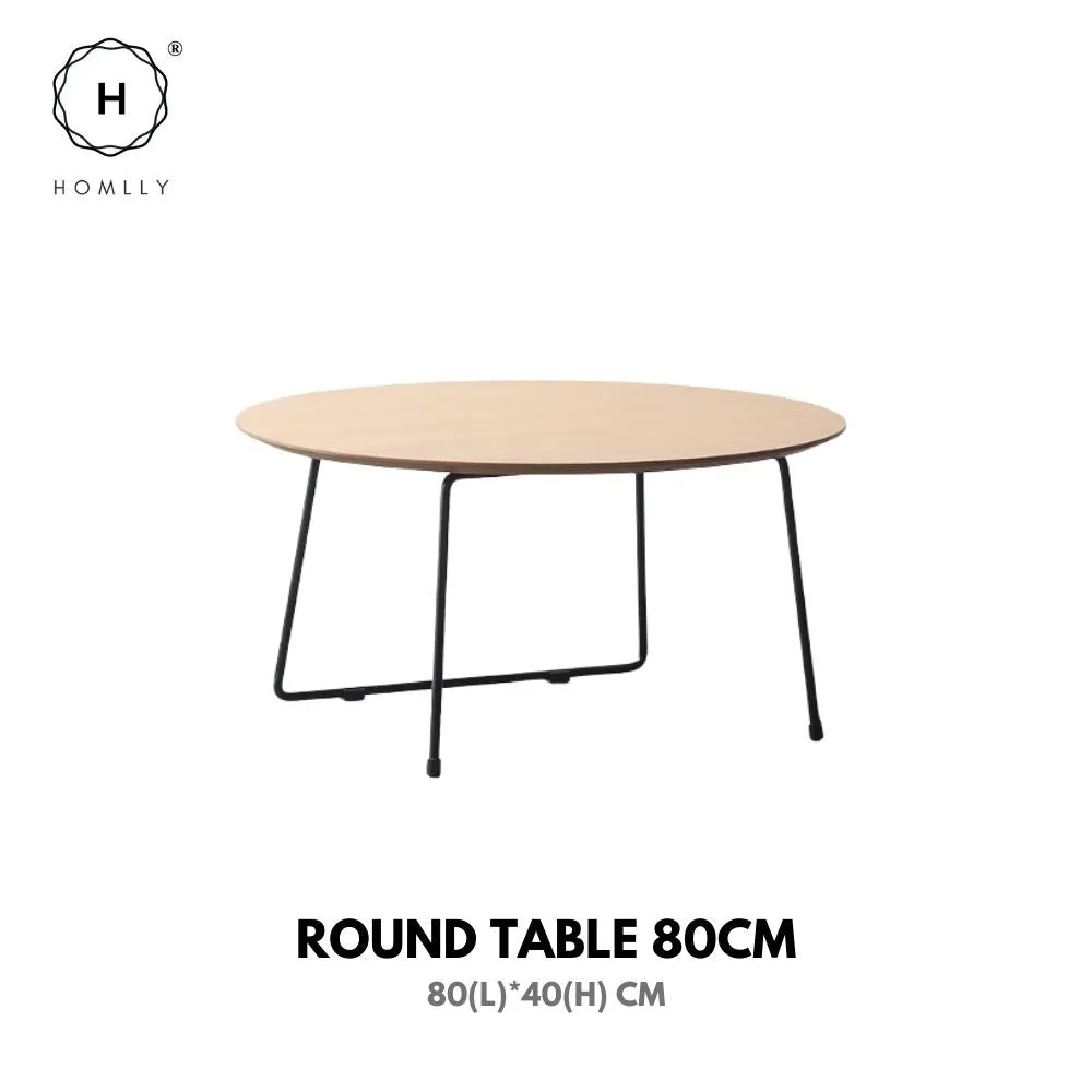 Homlly Muiio Mid-Century Modern Living Room Coffee TV Open Shelve Table