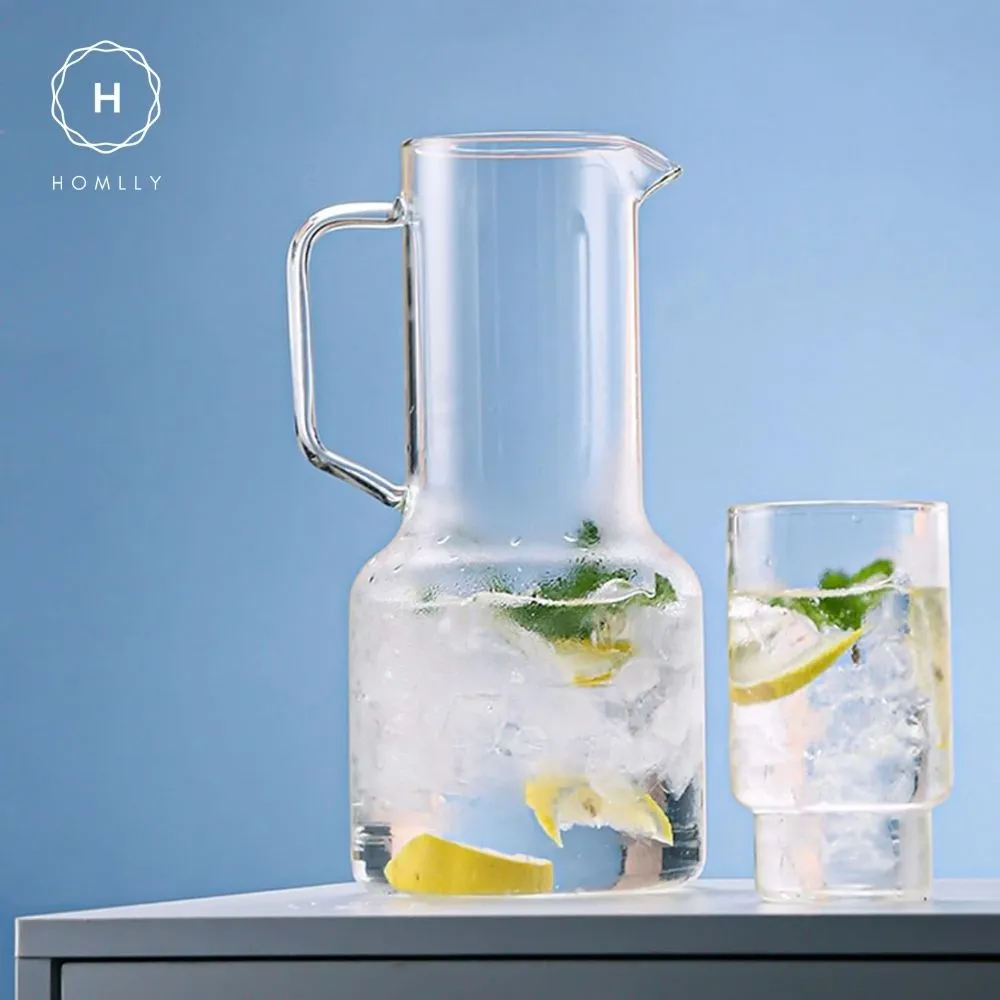 Homlly Qutto Boro Water & Juice Carafe Jug & Cups