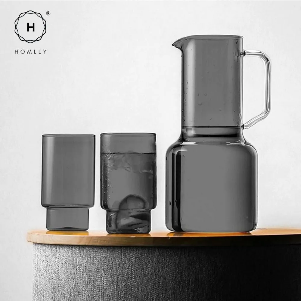 Homlly Qutto Boro Water & Juice Carafe Jug & Cups