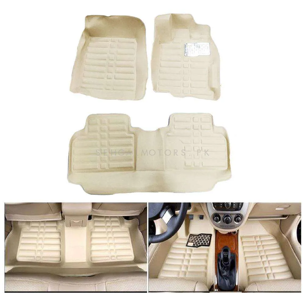 Honda Civic 5D Custom Floor Mat Beige 3 Pcs - Model 2012-2016