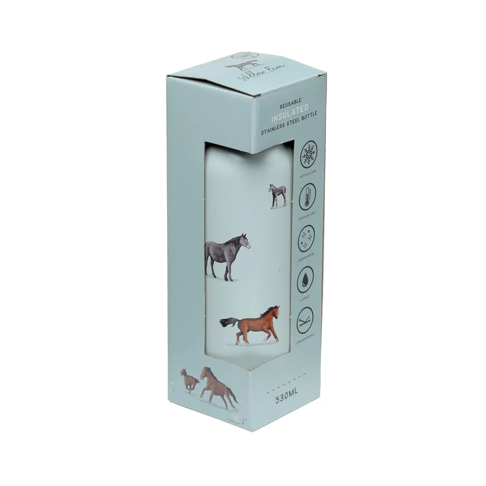 Horses Stainless Steel Thermal Insulated Drinks Bottle