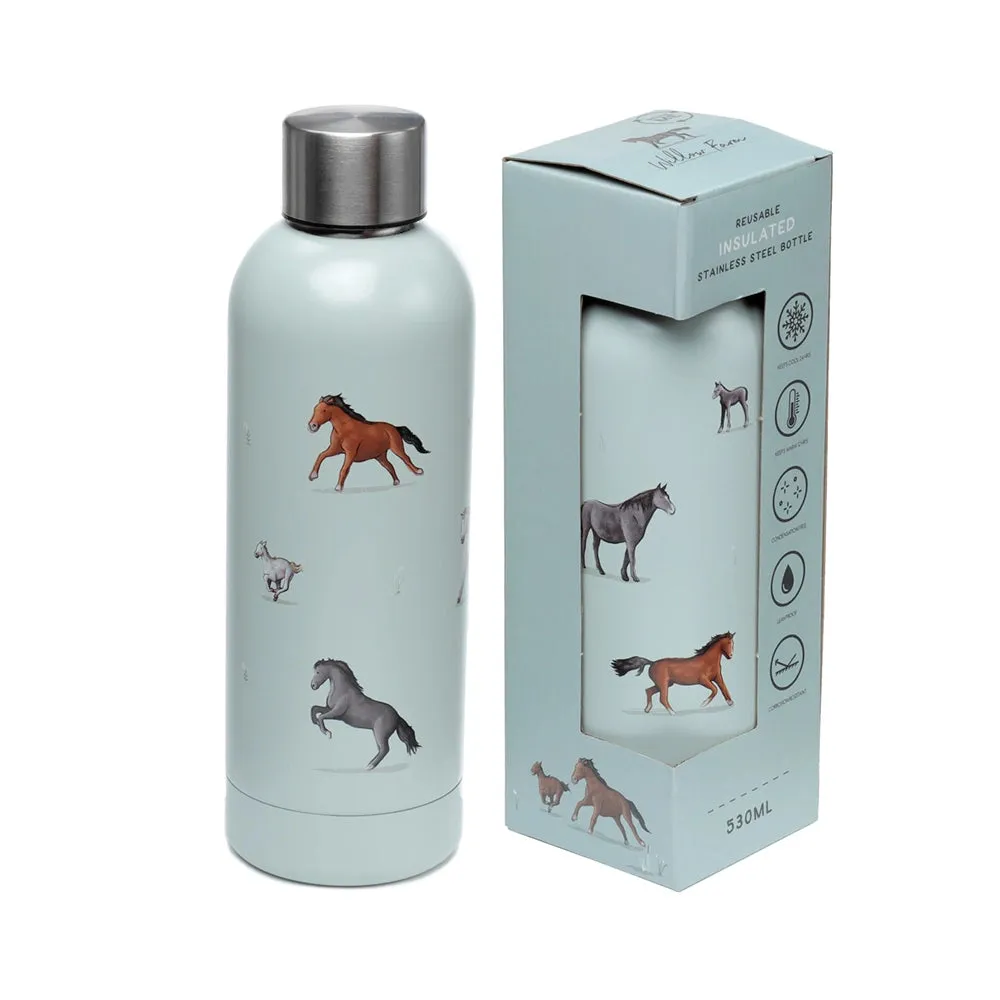 Horses Stainless Steel Thermal Insulated Drinks Bottle