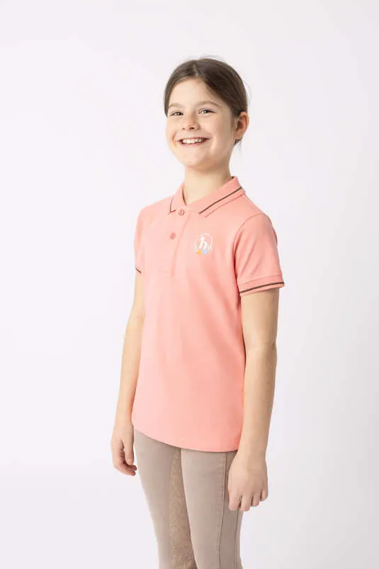Horze Sohra JR Polo Shirt Peaches N Cream