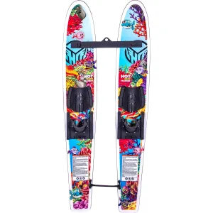 Hot Shot Jr Combo Water Skis w/ Trainer Bar & Rope