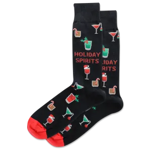 HOTSOX Men's Holiday Spirits Crew Socks