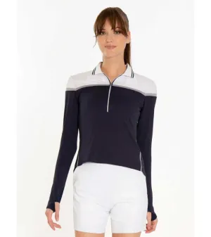 Inphorm Women's Long Sleeve Polo Midnight