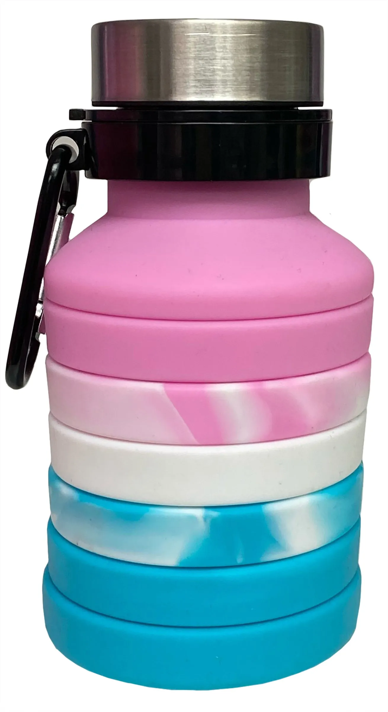 Iscream Pink Ombre Silicone Collapsible Water Bottle