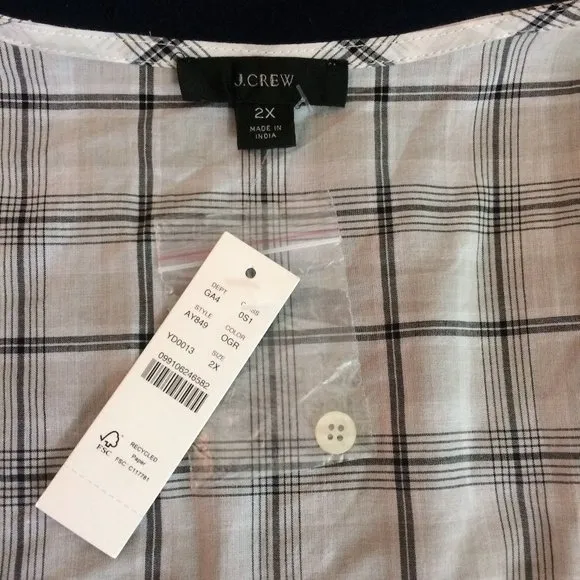J. Crew Cotton Wrap Dress 2X