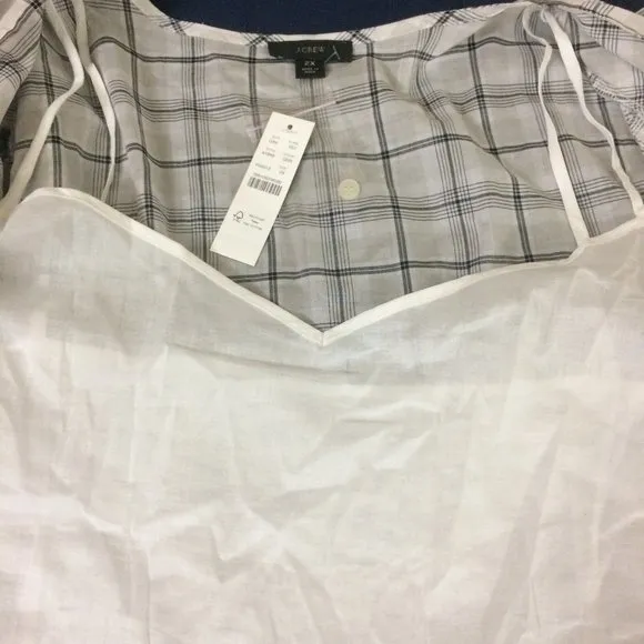 J. Crew Cotton Wrap Dress 2X