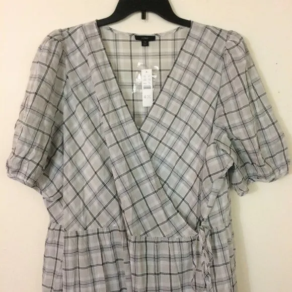 J. Crew Cotton Wrap Dress 2X
