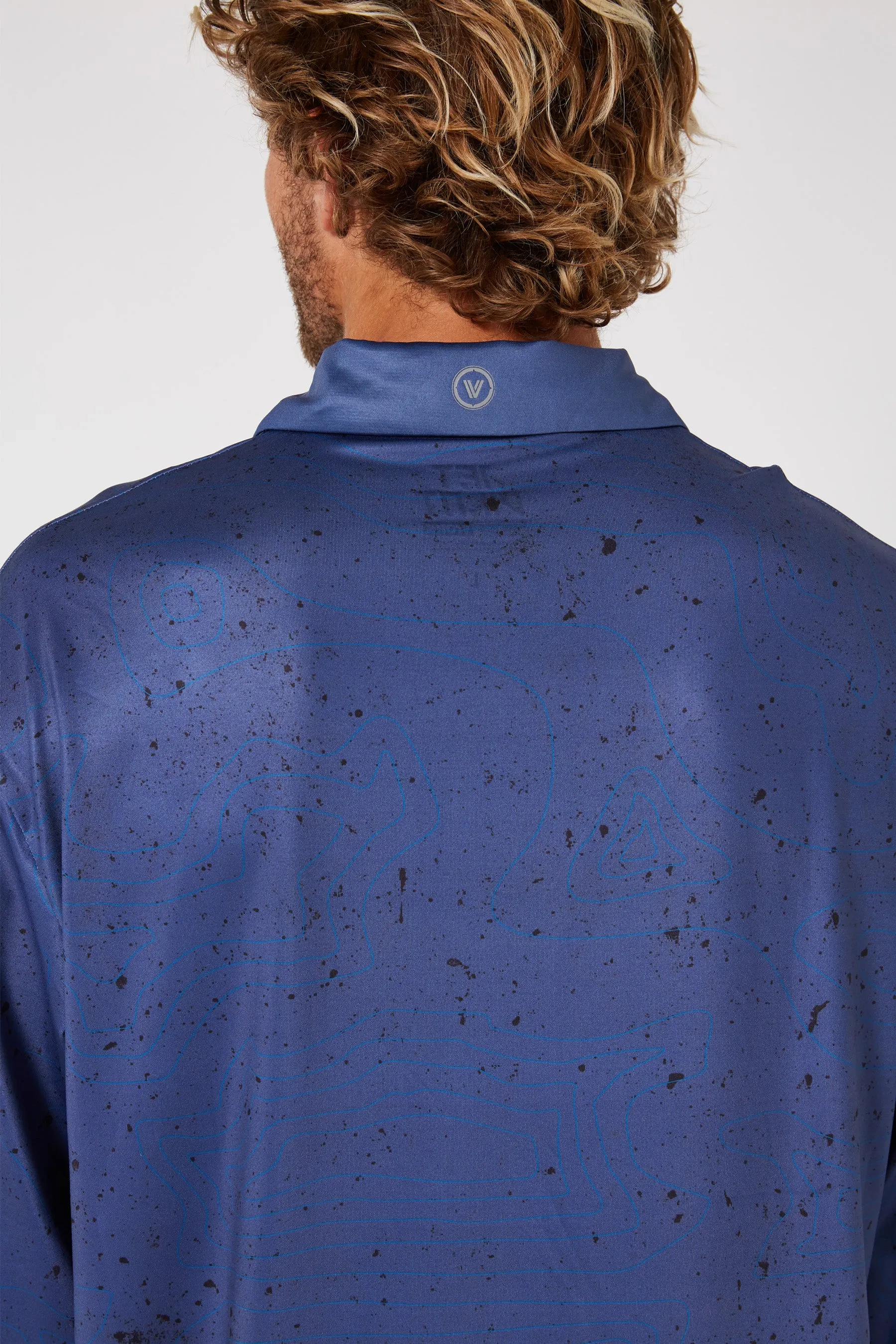 Jetpilot Venture LS Fishing Mens Polo - Navy
