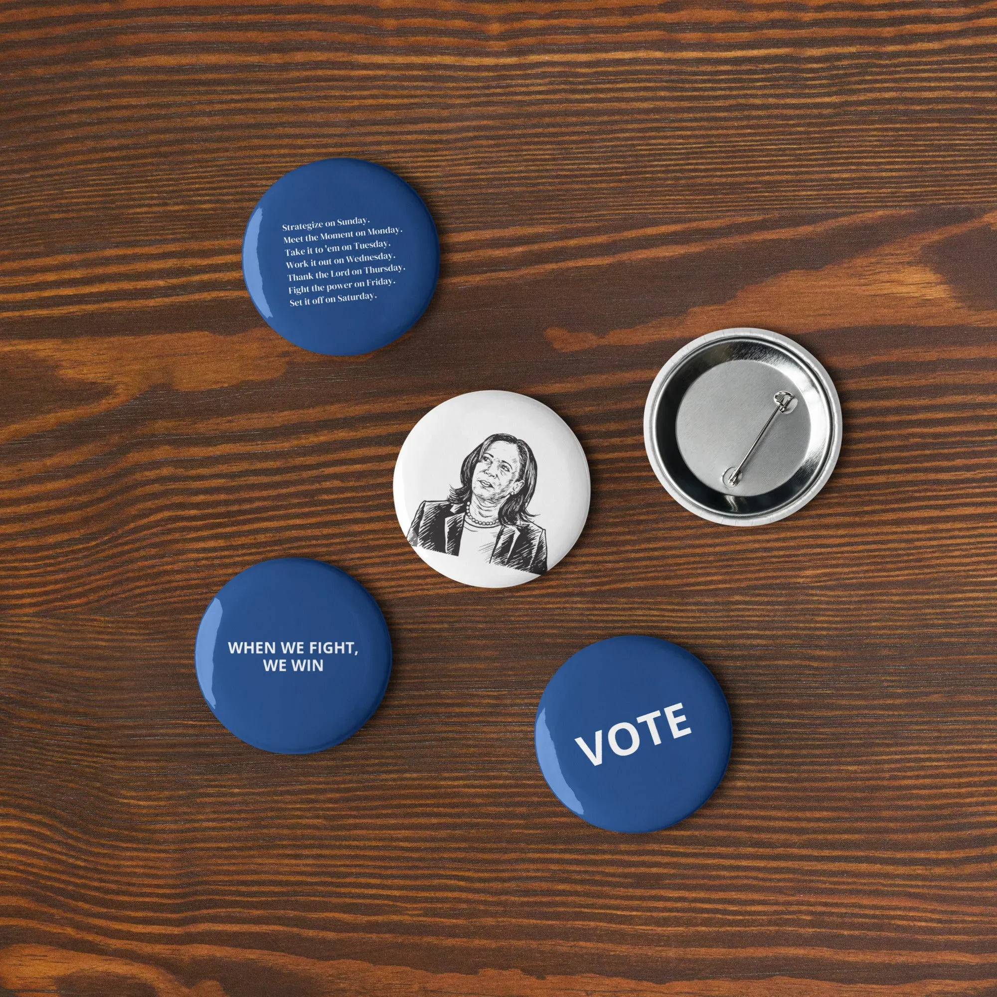 Kamala Set of pin buttons