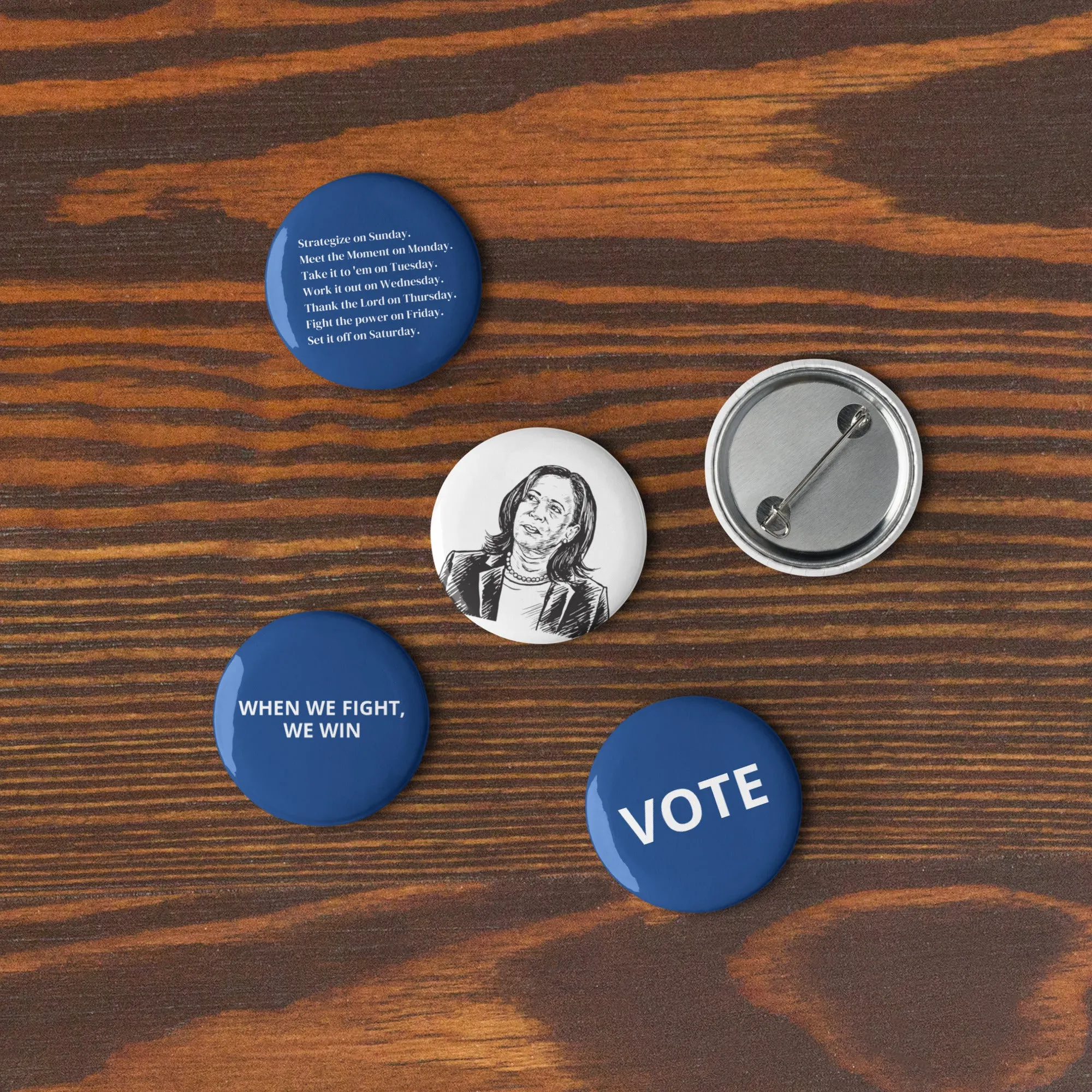 Kamala Set of pin buttons