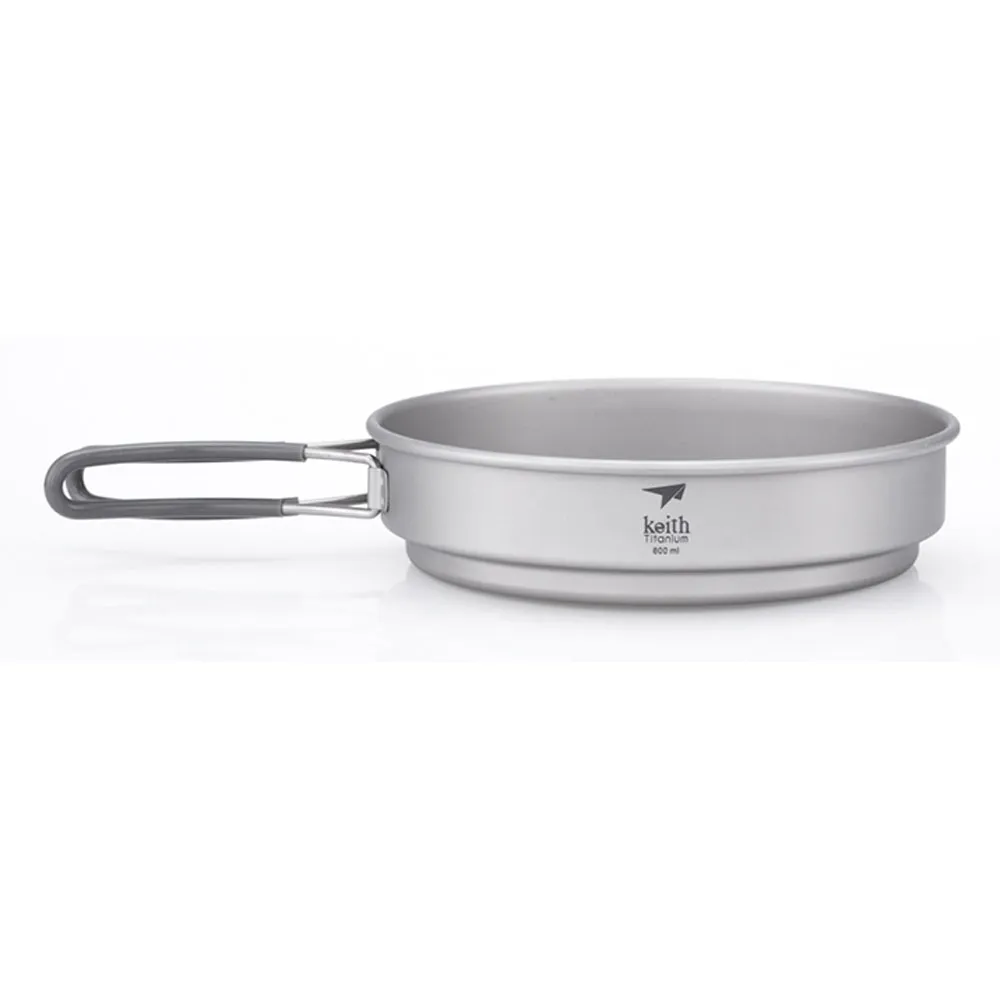 Keith 2 Piece Titanium Pot and Pan Cookset 950ml   600ml