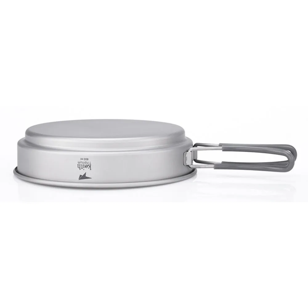 Keith 2 Piece Titanium Pot and Pan Cookset 950ml   600ml