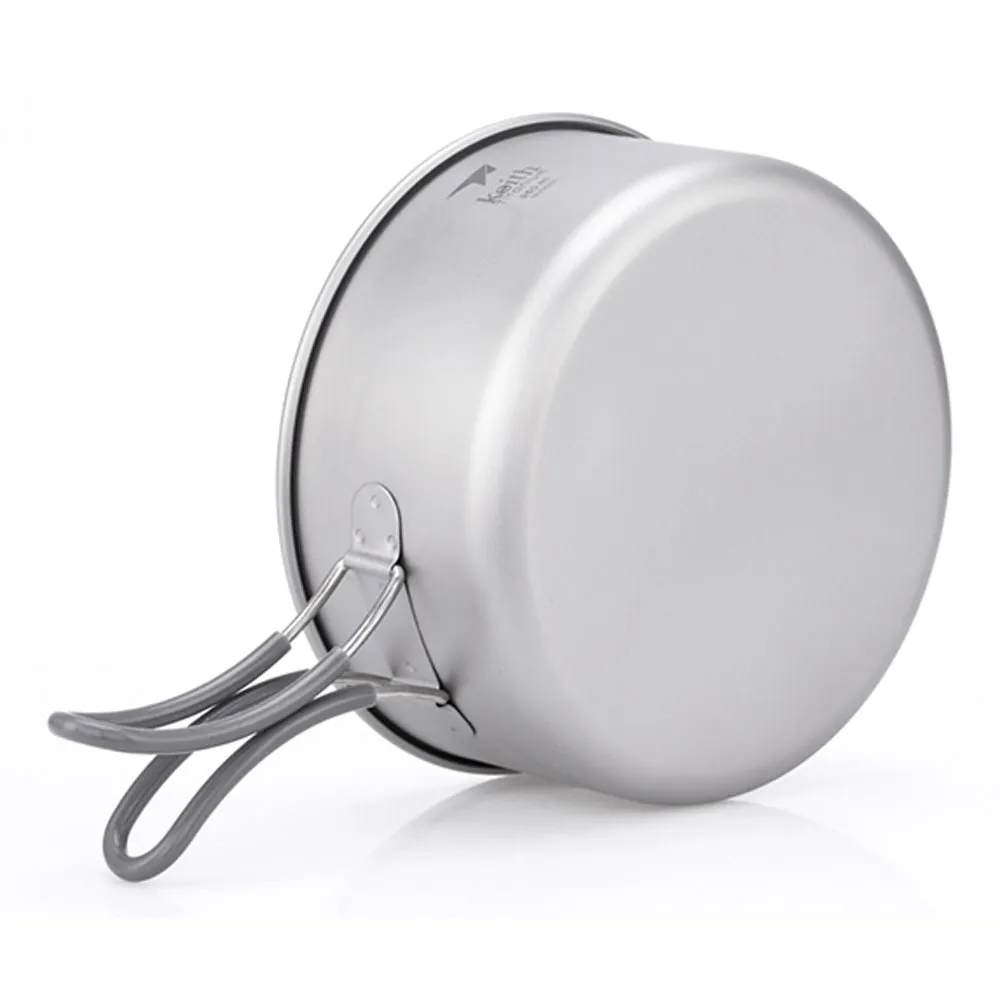 Keith 2 Piece Titanium Pot and Pan Cookset 950ml   600ml