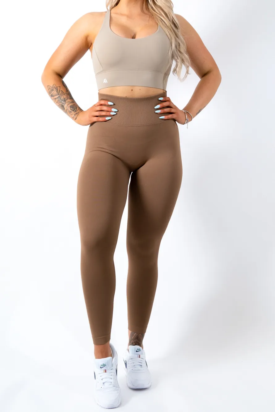 Kendall Scrunch Bum Leggings Coffee