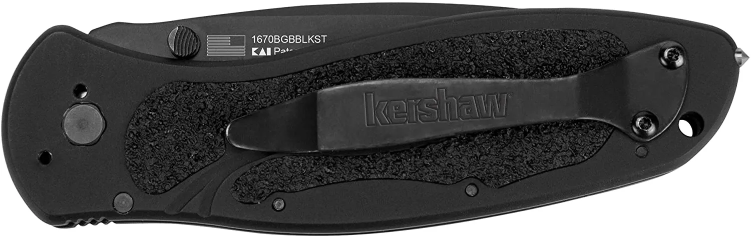 Kershaw Blur Serrated Glass Breaker Folding Pocket Knife USA Made