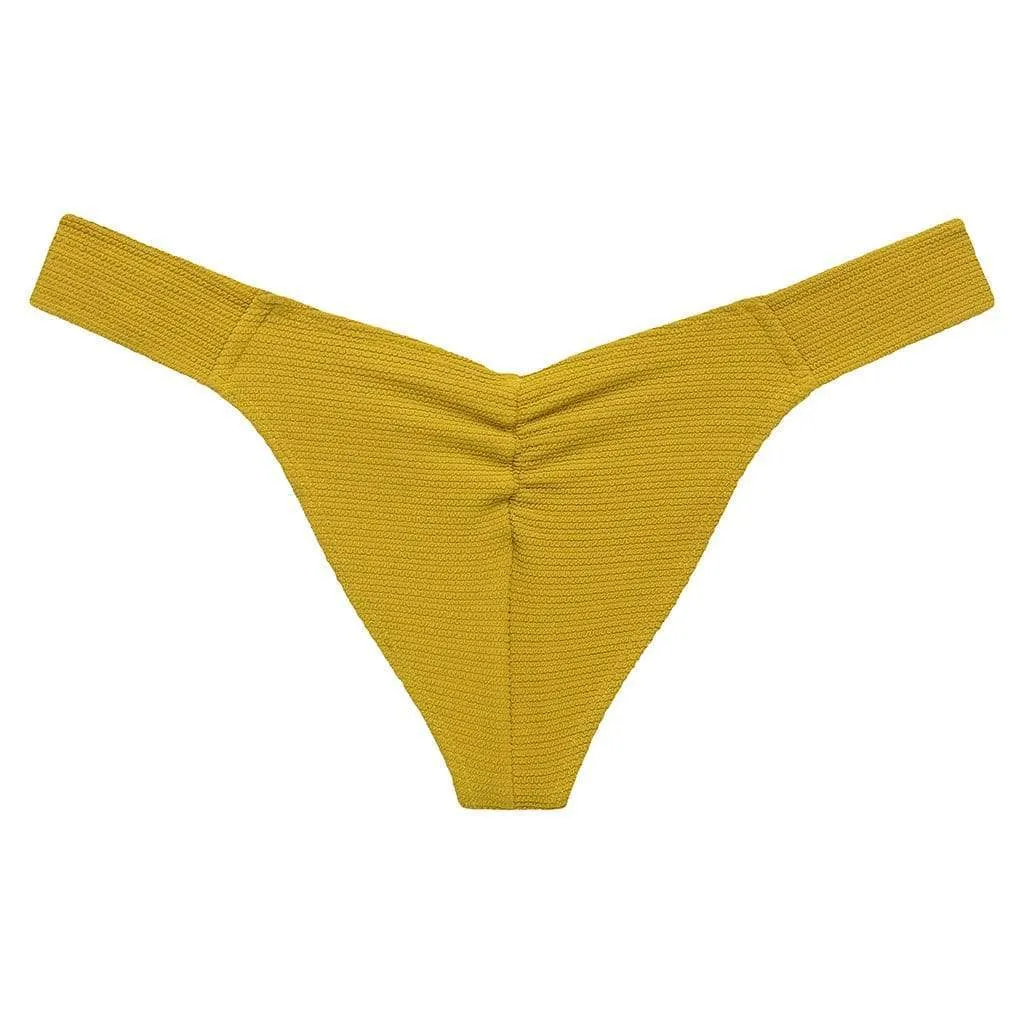 Key Lime Micro Scrunch Added Coverage Uno Bikini bottom
