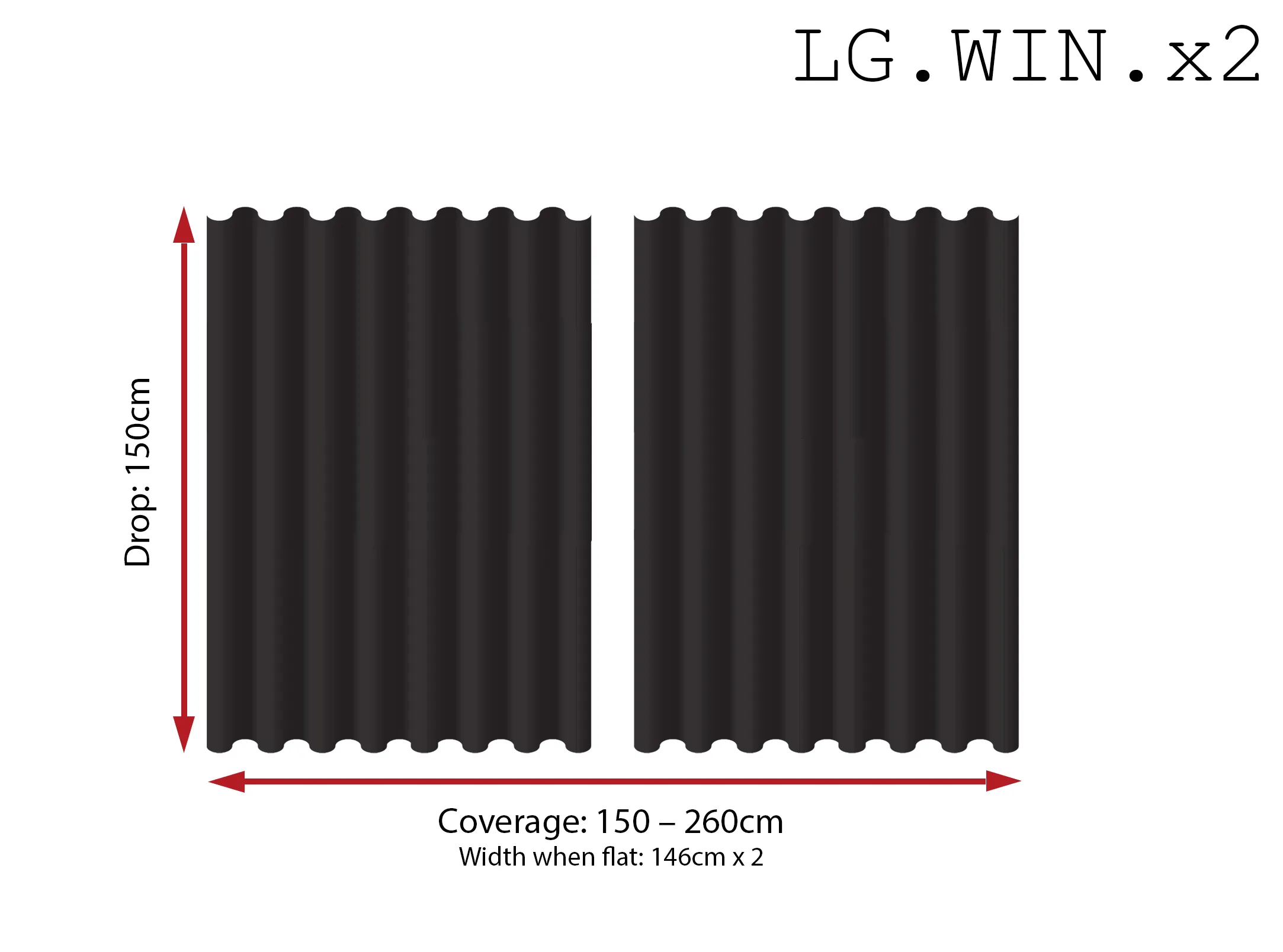 Kilo Wool Serge Curtains