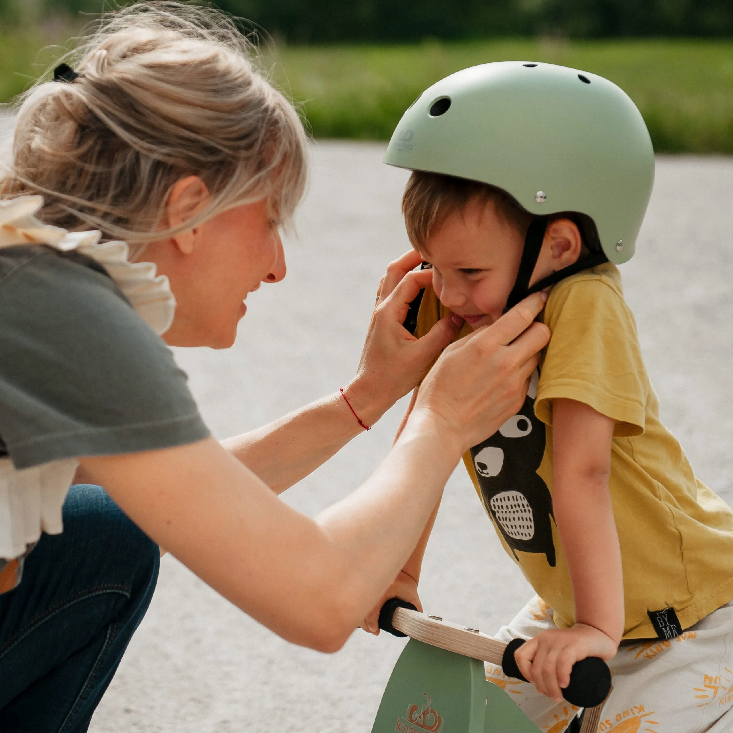 Kinderfeets - Toddler Bike Helmet - Matte Silver Sage - 46 to 52cm