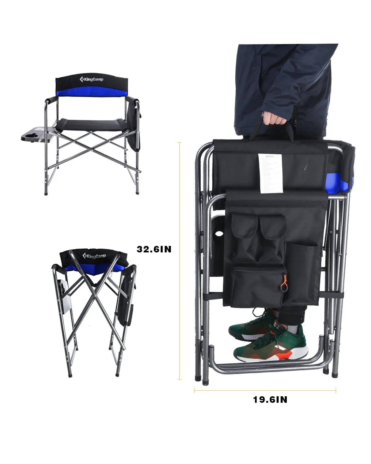 King Camp Blue Folding Camp Chair