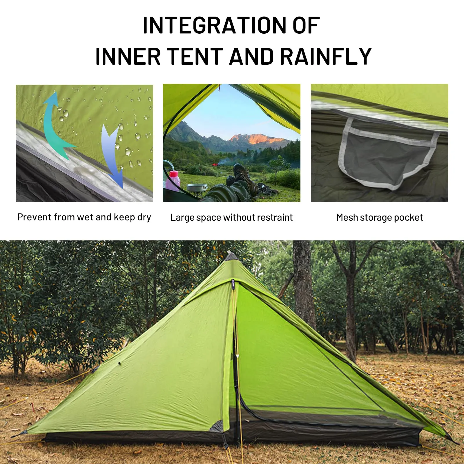 Lanshan 1 Pro Ultralight Backpacking Tent 3-Season