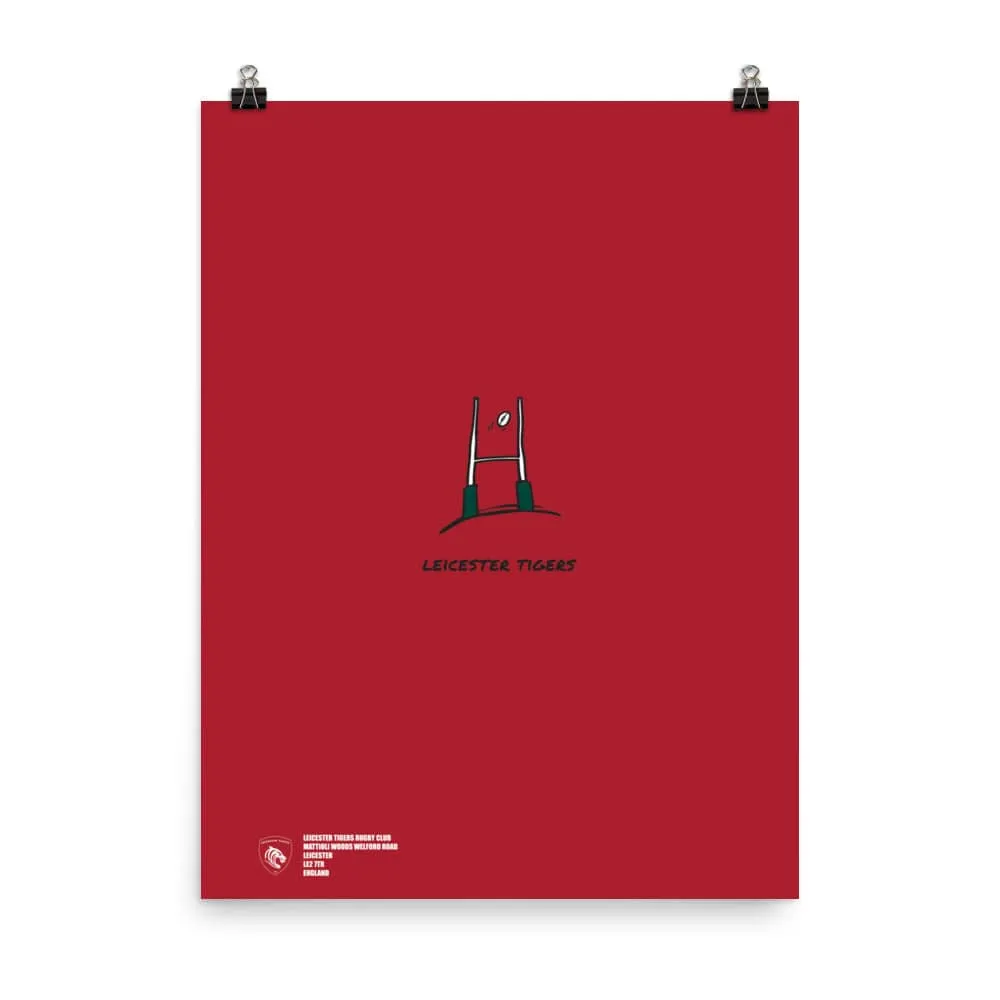 Leicester Tigers 'Kicking It Through the Goal Post' Poster