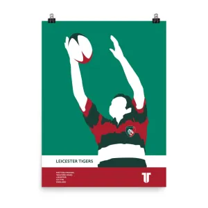 Leicester Tigers 'Rugby Catch' Poster
