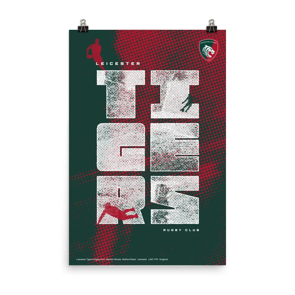 Leicester 'TIGERS Silhouette' Poster