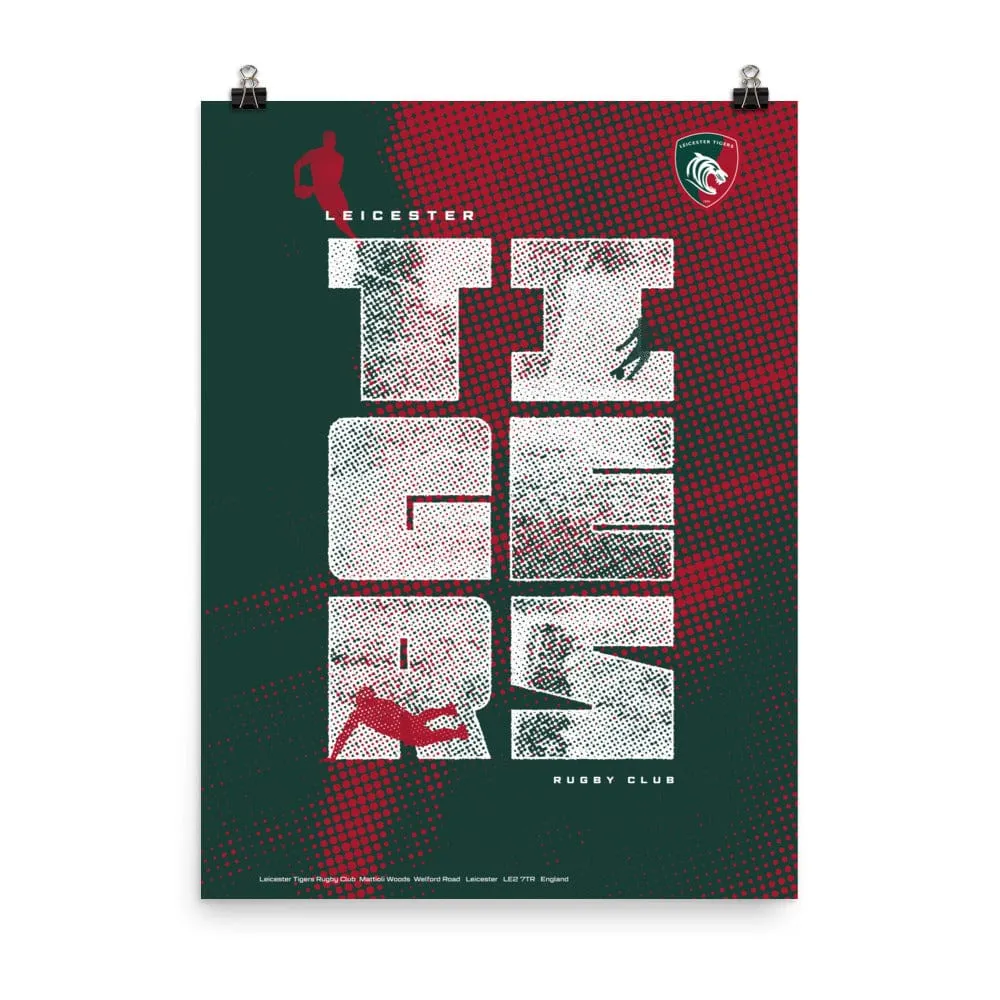 Leicester 'TIGERS Silhouette' Poster