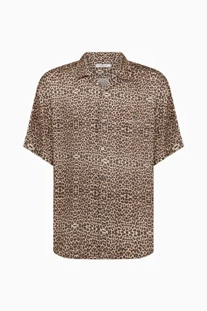 Leopard Print Bowling Shirt