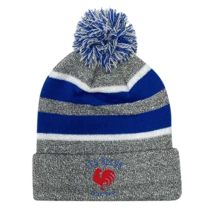 Les Bleus France Royal Hooped Pom-Pom Beanie