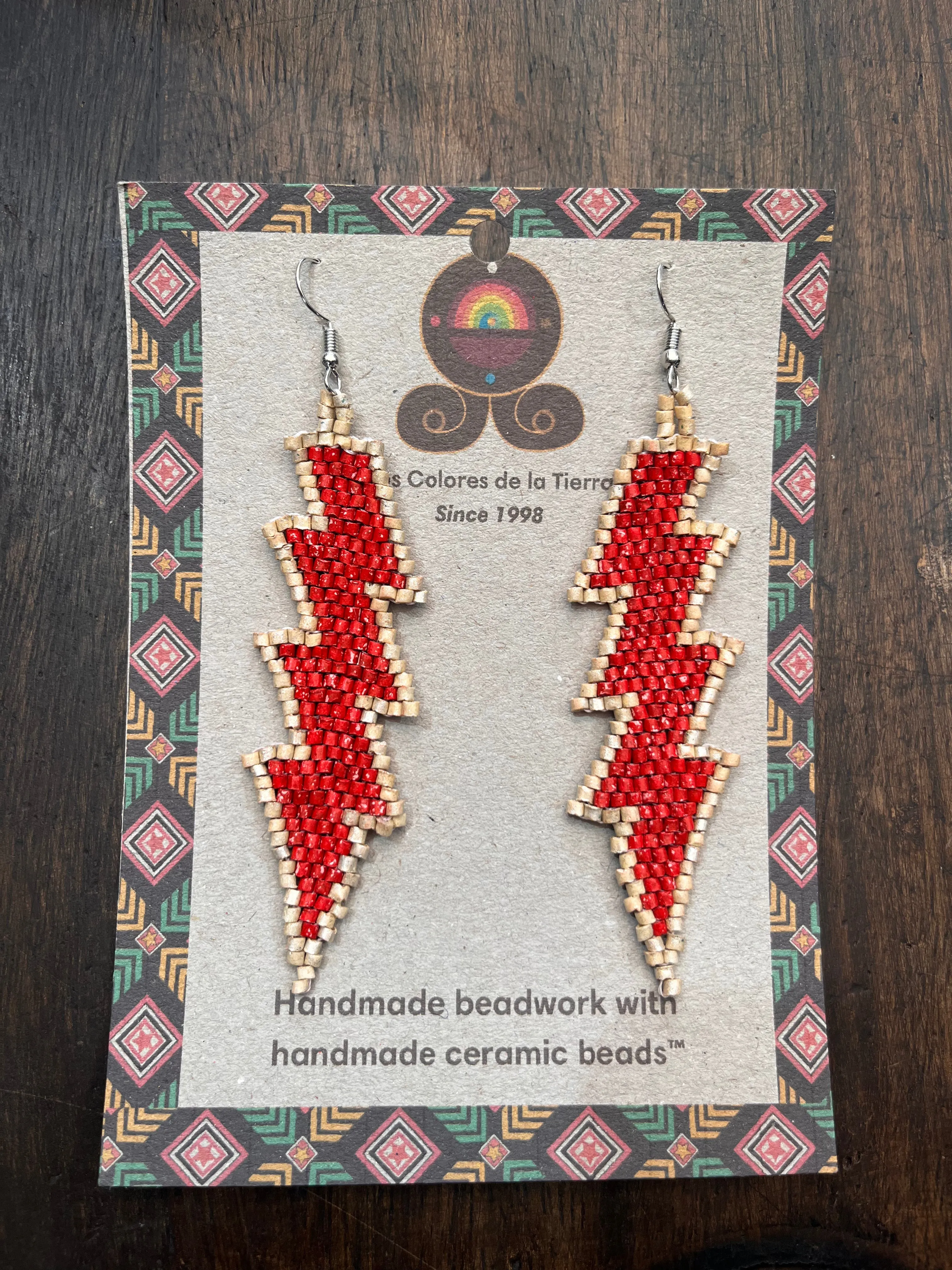 Lightweight Statement Earrings with Lightning Bolt Symbol