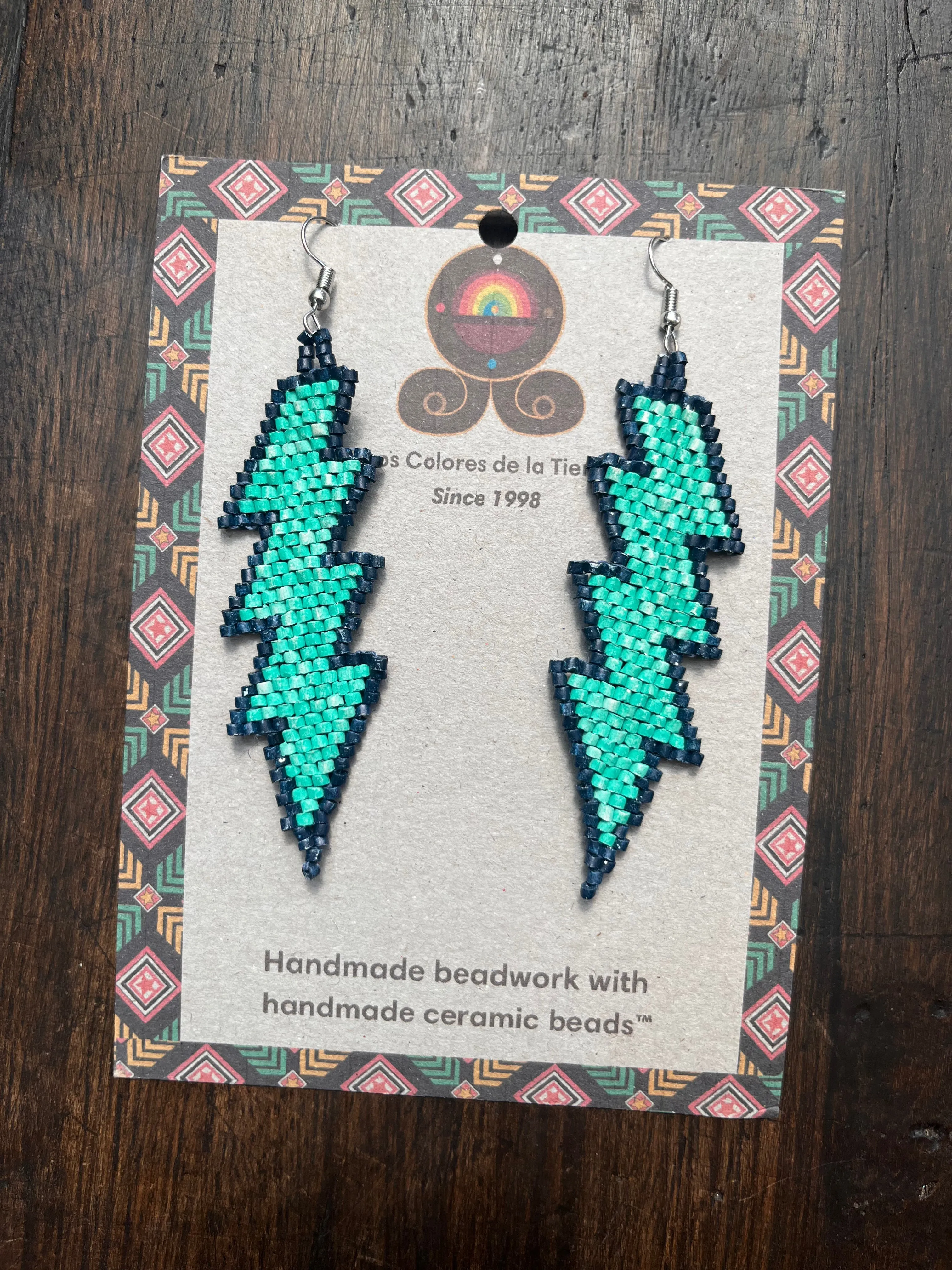 Lightweight Statement Earrings with Lightning Bolt Symbol