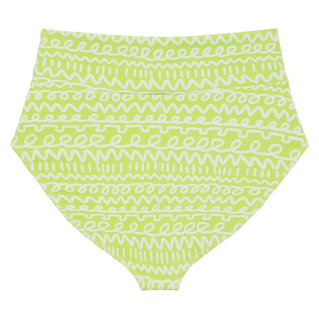 Lime Icing Full Coverage High Rise Bikini Bottom