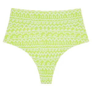 Lime Icing Full Coverage High Rise Bikini Bottom