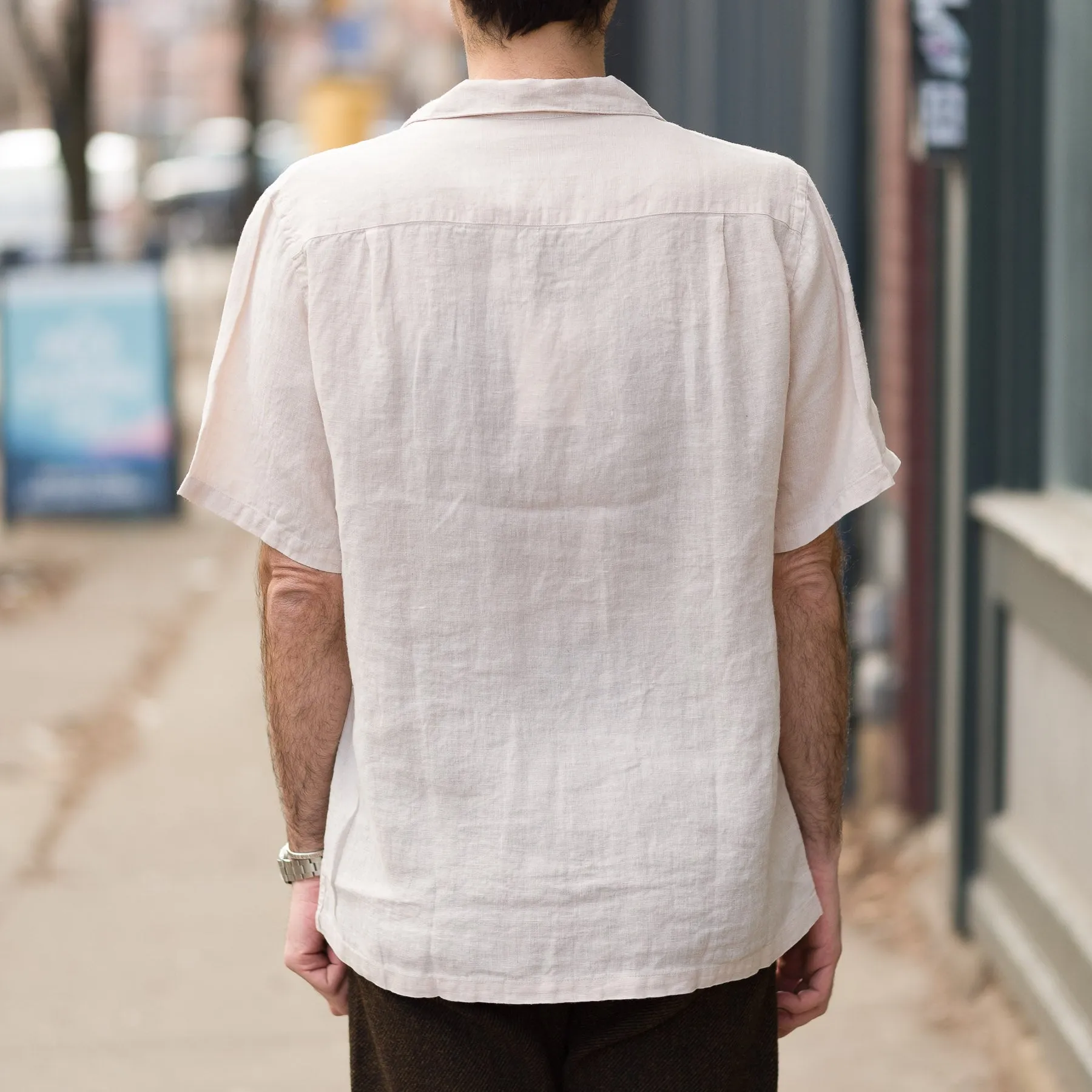 Linen Camp Collar in Raw