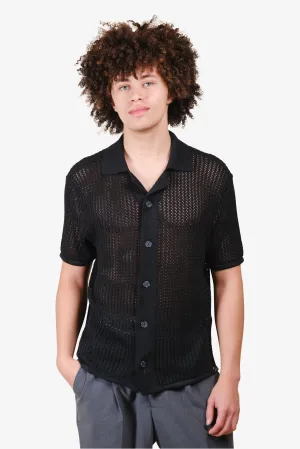 Loose Knit Camp Shirt