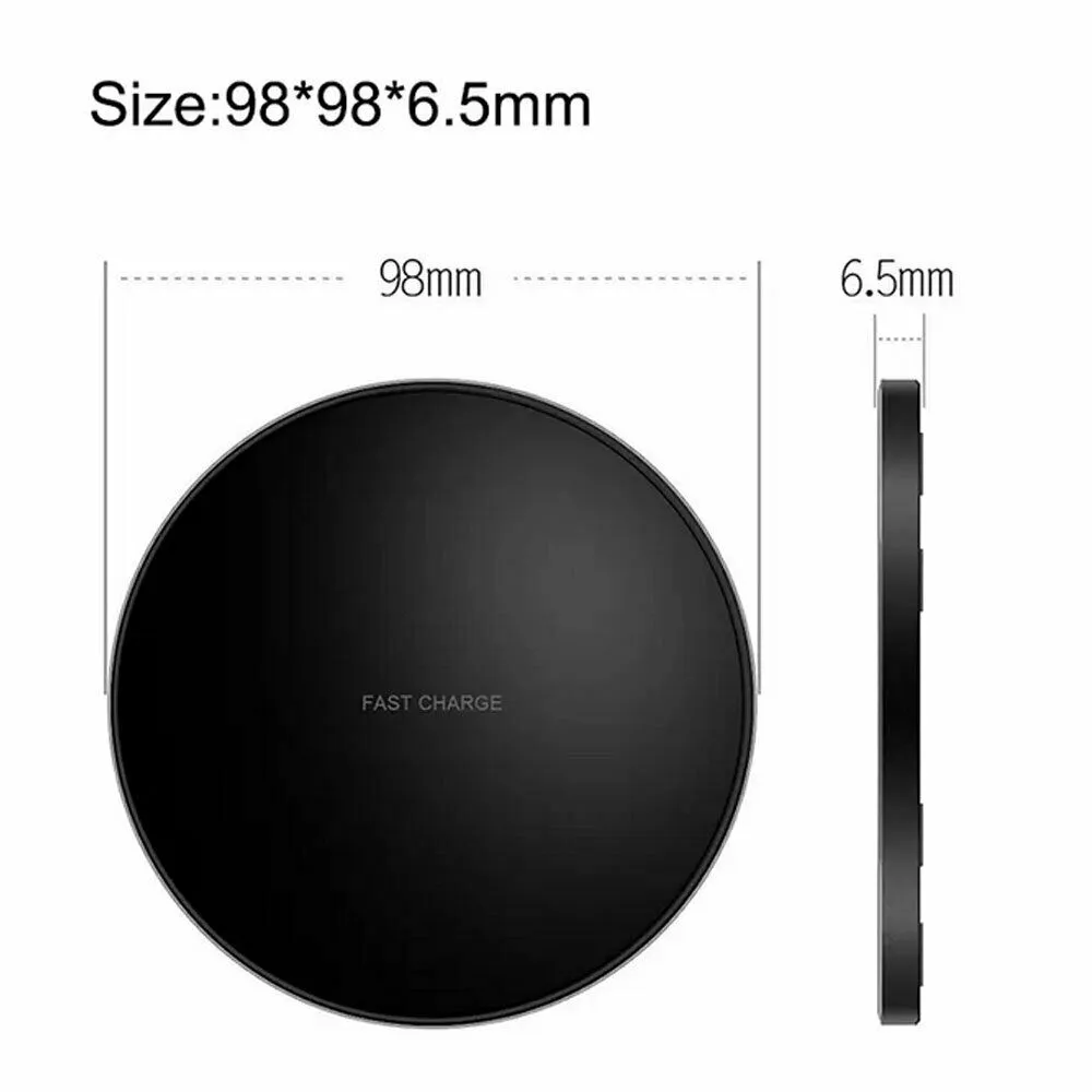 Luxury Qi Fast Wireless Charger for Samsung Galaxy S10 Plus S9 S8 S7 Note 9 8 red