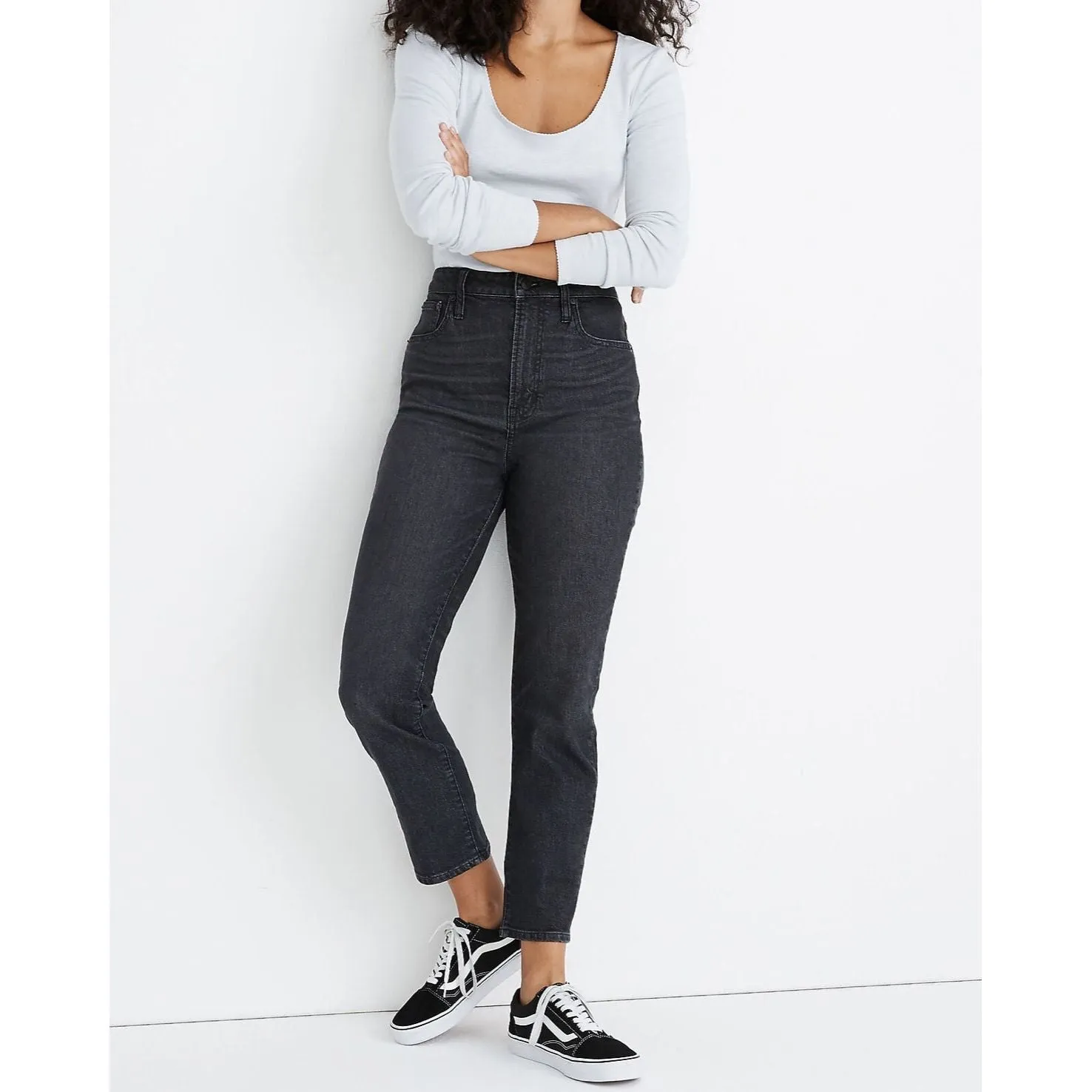 Madewell The Curvy Perfect Vintage Black Jeans