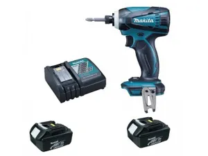 Makita DTD146RFE Cordless Impact Driver 18V 2 x 3.0 Ah Battery & Charger