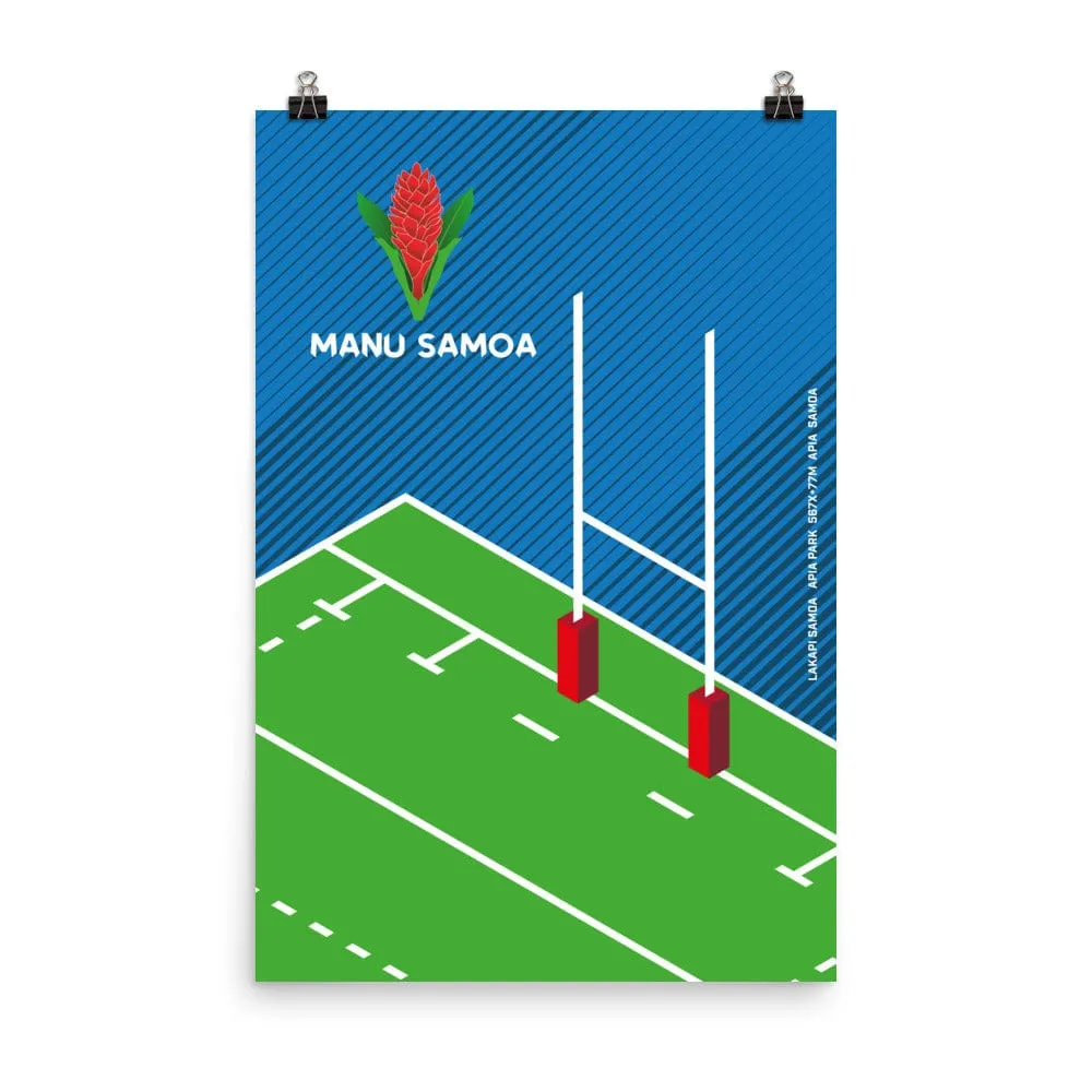 Manu Samoa Goal Field Poster